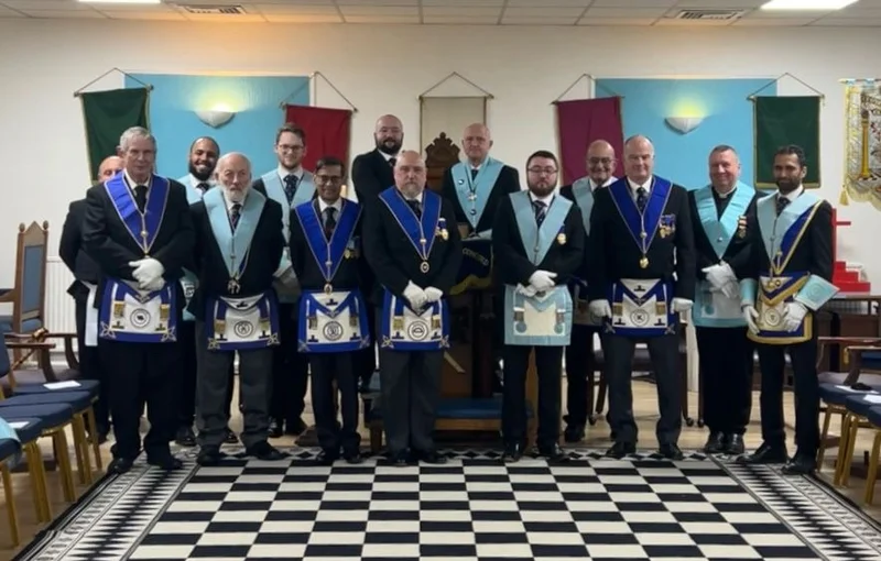 Members of Croydon Lodge of Concord after a First Degree ceremony