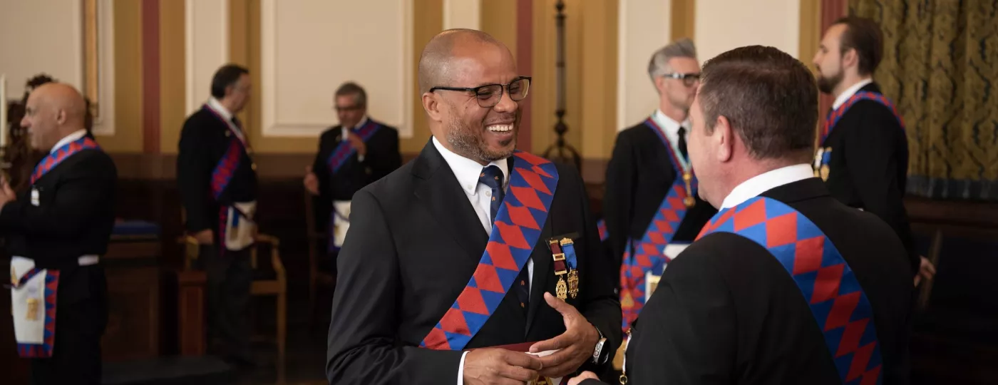 Royal Arch Companions in ceremonial regalia